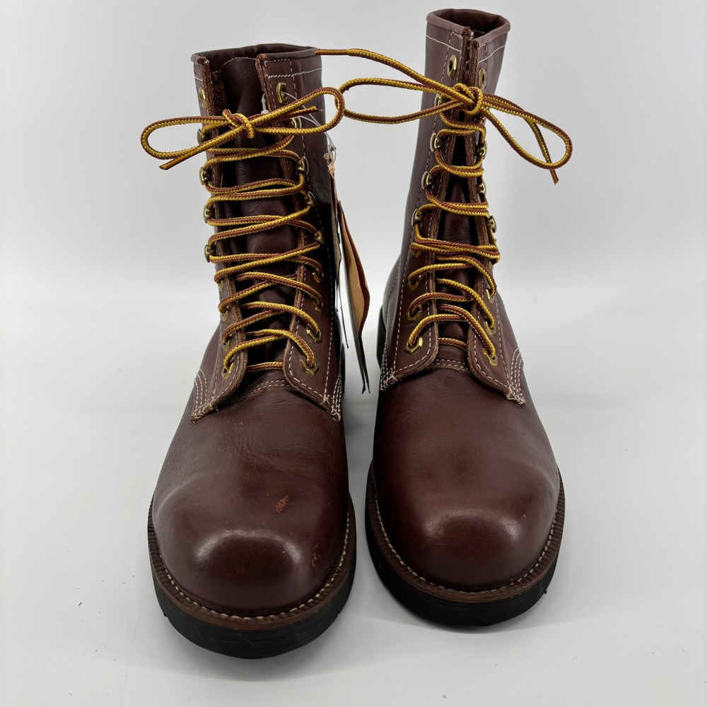 VTG Deadstock Georgia Boot‎ Carbo-Tec Mens Steel Toe Leather Made in USA 7 NWT
